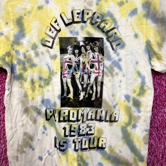 Def Leppard Pyromania 1983 US Tour Heavy Metal Tie Dye S - Picture 2 of 4